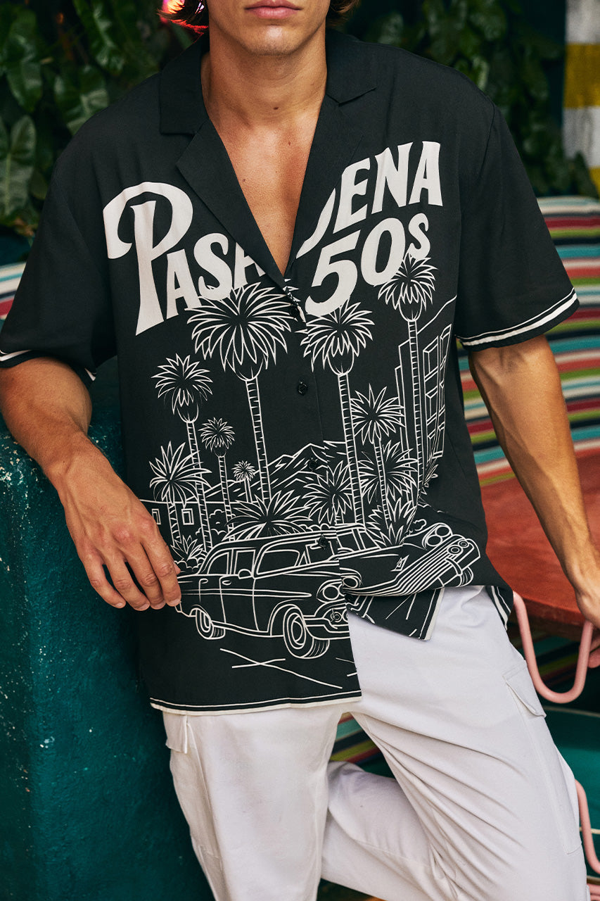 PASADENA SHORT SLEEVE SHIRT - PASADENA BLACK
