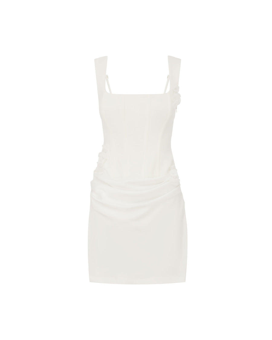 PERSEPHONE CORSET MINI DRESS - WHITE