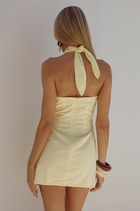 POPPY MINI DRESS - LEMON