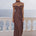 RAPHAELLA OFF SHOULDER MAXI DRESS - BITTER CHOCOLATE