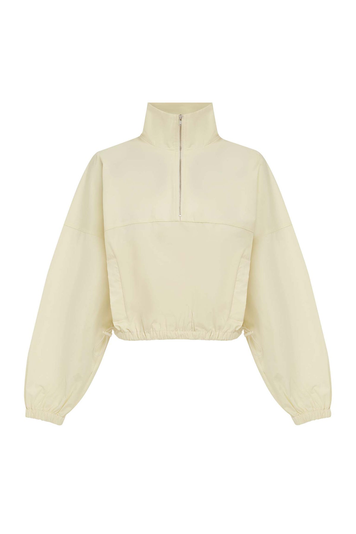 REY CROPPED WINDBREAKER - CREAM