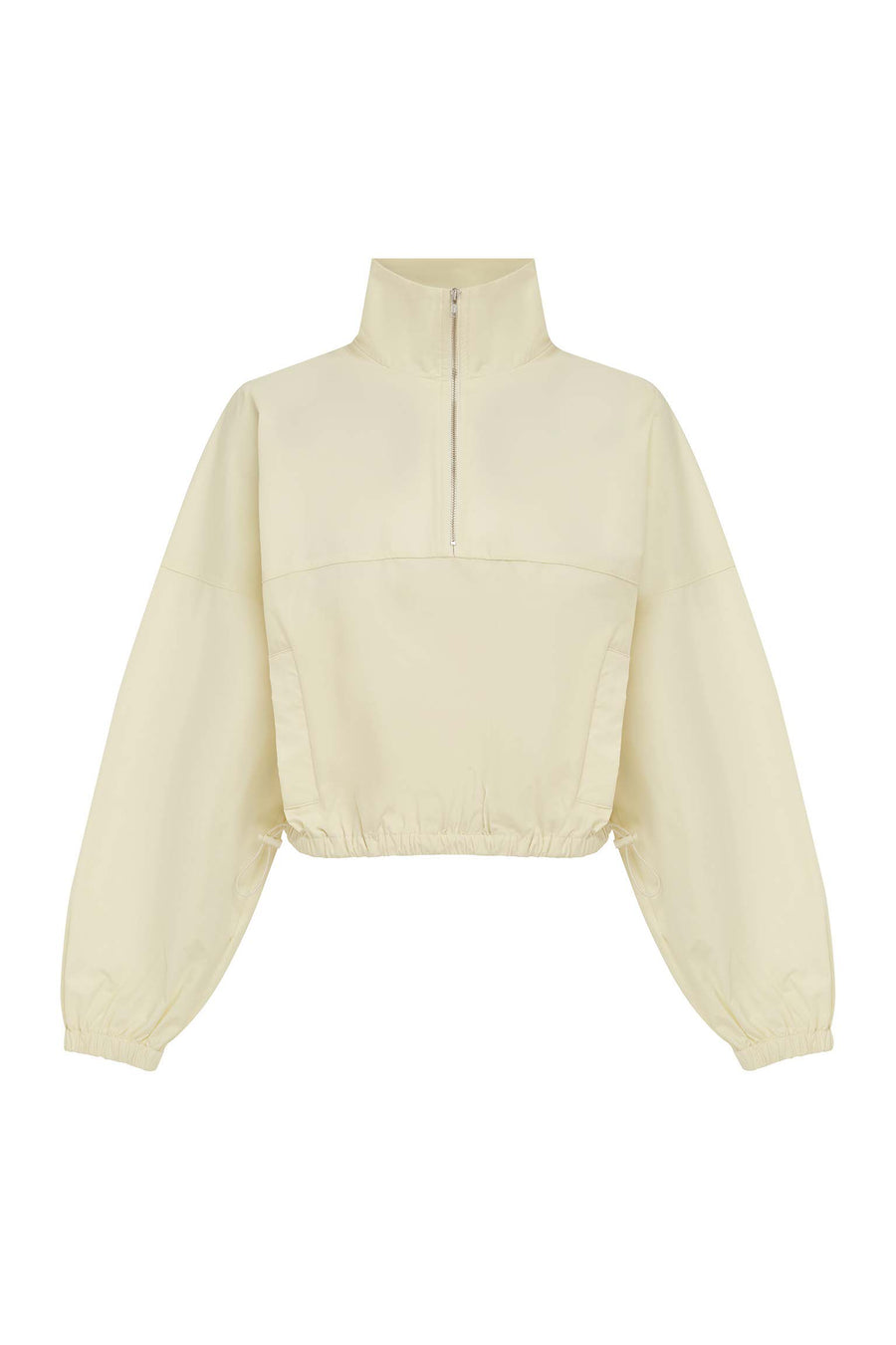 REY CROPPED WINDBREAKER - CREAM