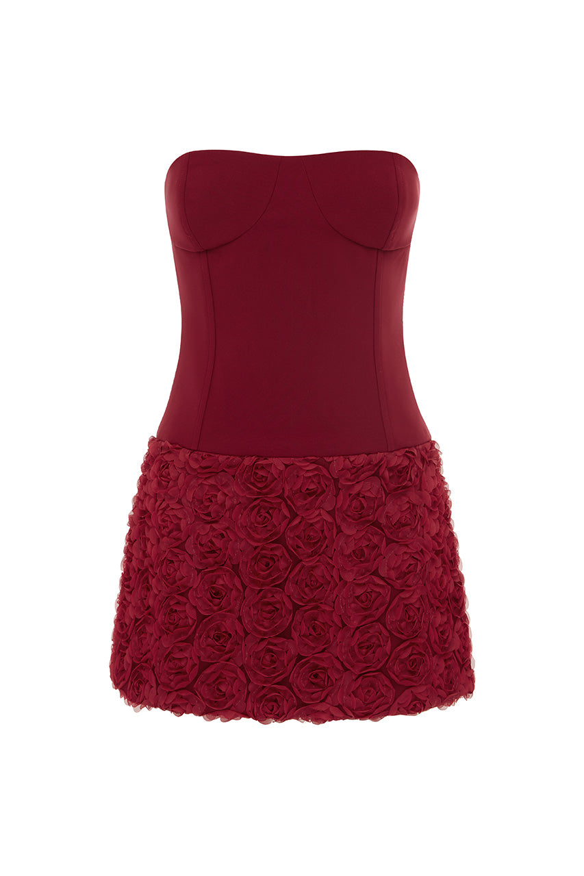 RIANA MINI DRESS - CHERRY - RIANAMINIDRESS