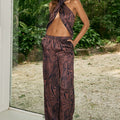 KAELI ELASTICATED PALAZZO PANT - TRIANA CHOCO