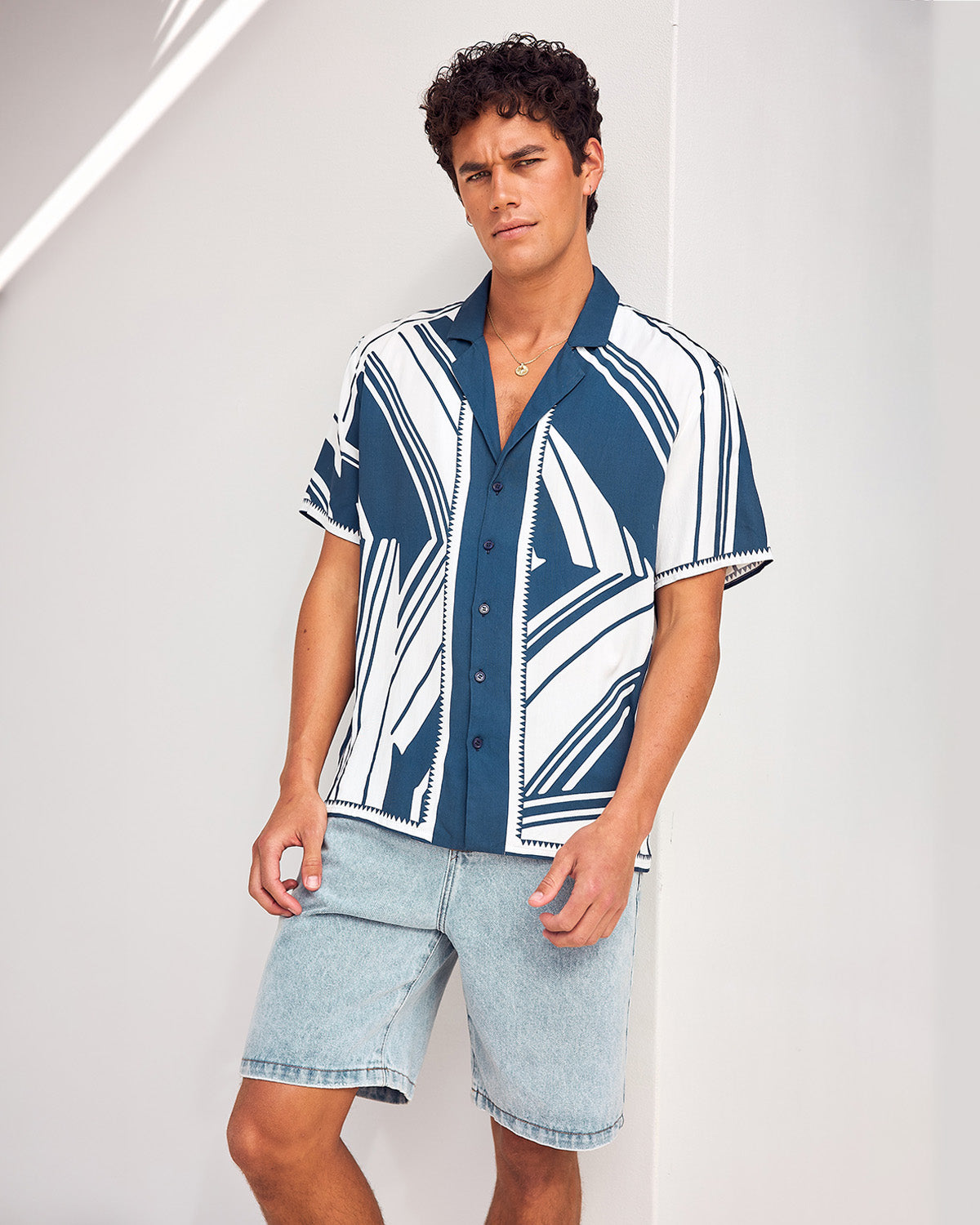 SAM SHORT SLEEVE SHIRT - SAM NAVY