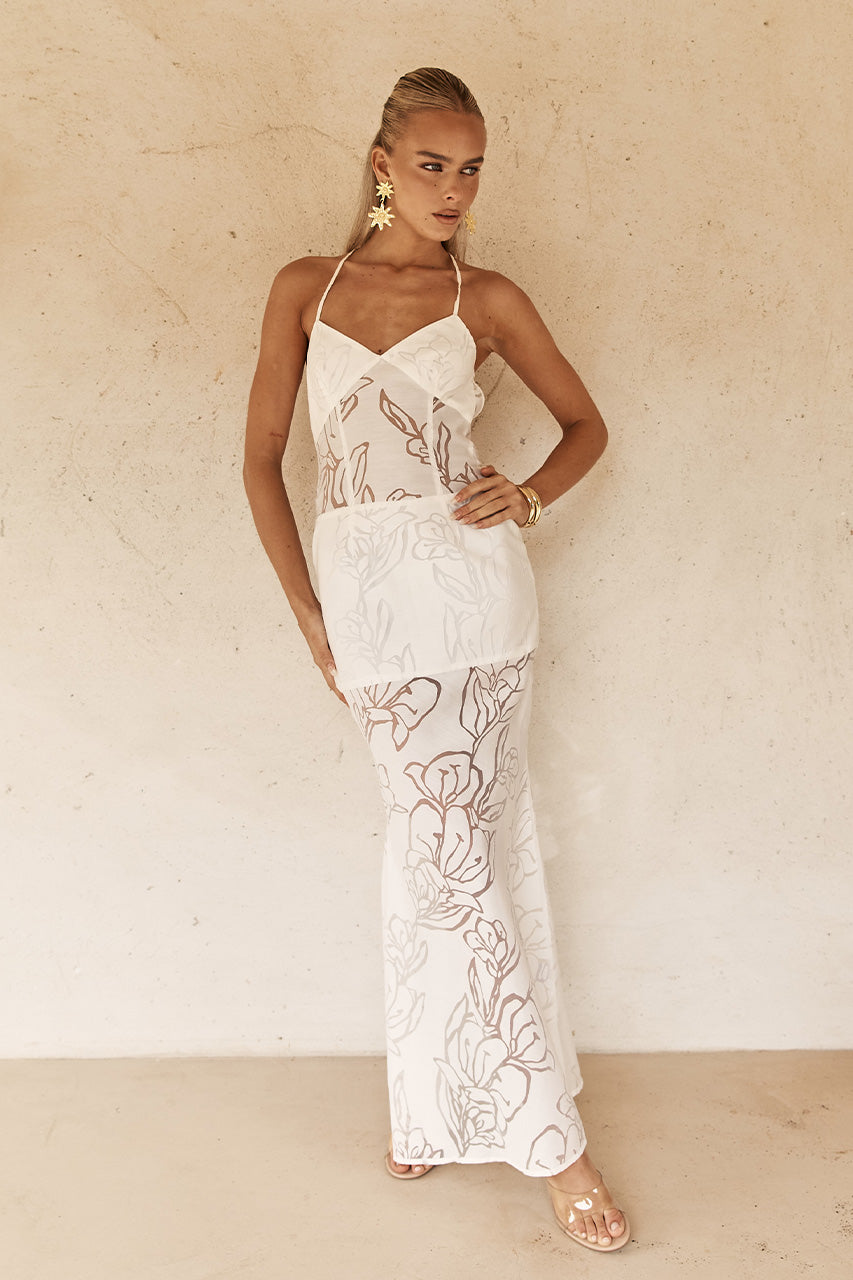 SIVAN MAXI DRESS - WHITE - SIVANMAXIDRESSWHITE