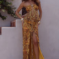 SKYLAR RUCHED  MAXI SKIRT - MAGNOLIA MANGO