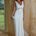 SOPHIA V-NECK LACE TRIM MAXI DRESS - WHITE