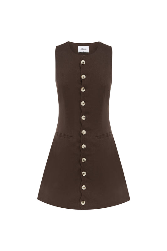 STELLA MINI DRESS - CHOCOLATE - STELLA-MINI-DRESS-CHOCOLATE-_5