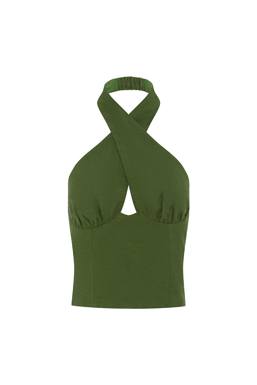 TANZIA TOP - KHAKI