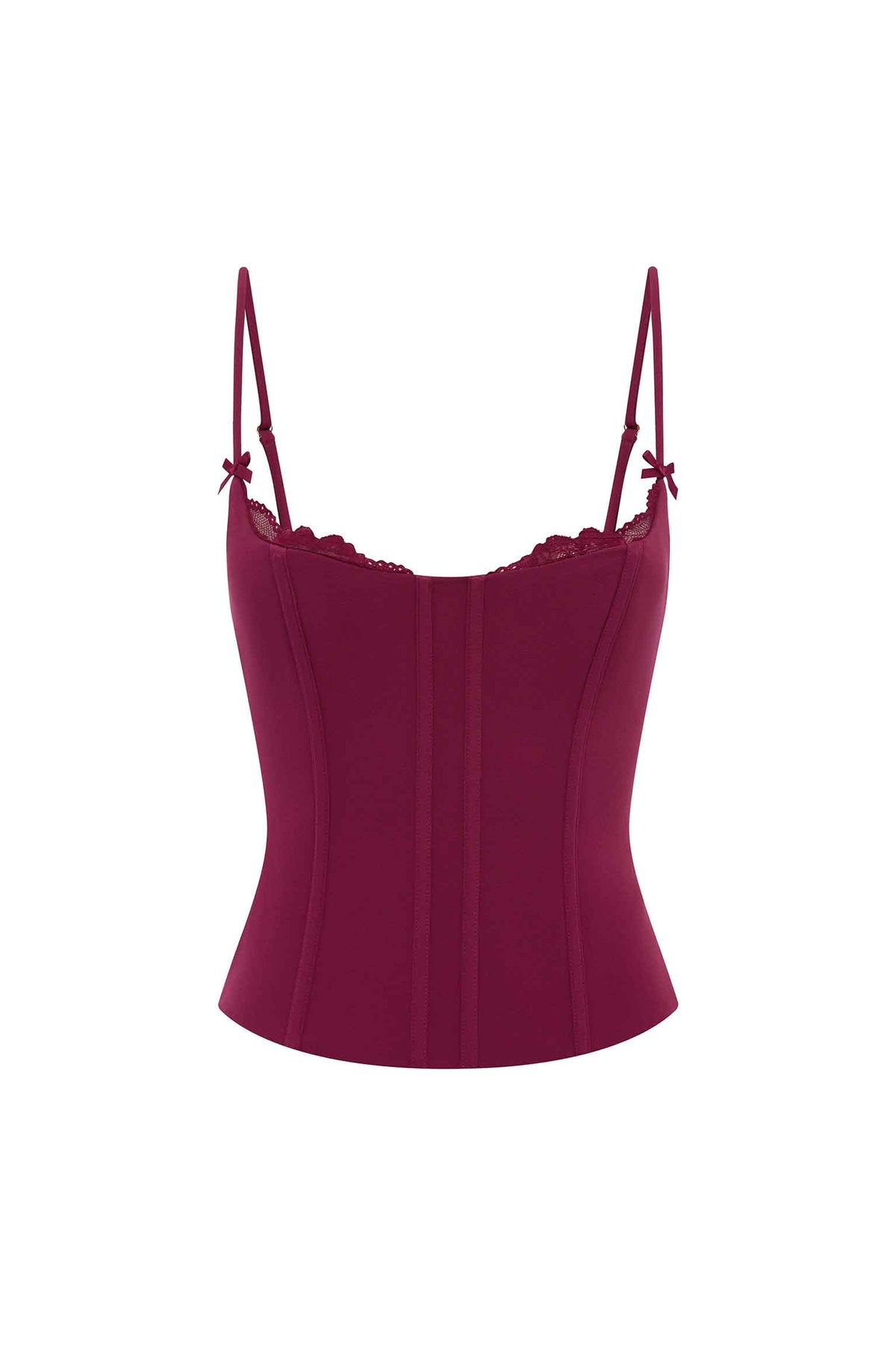 VALERIE LACE TRIM BUSTIER - PLUM