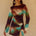 VEGA SLEEVED MINI DRESS - VEGA CHOCOLATE