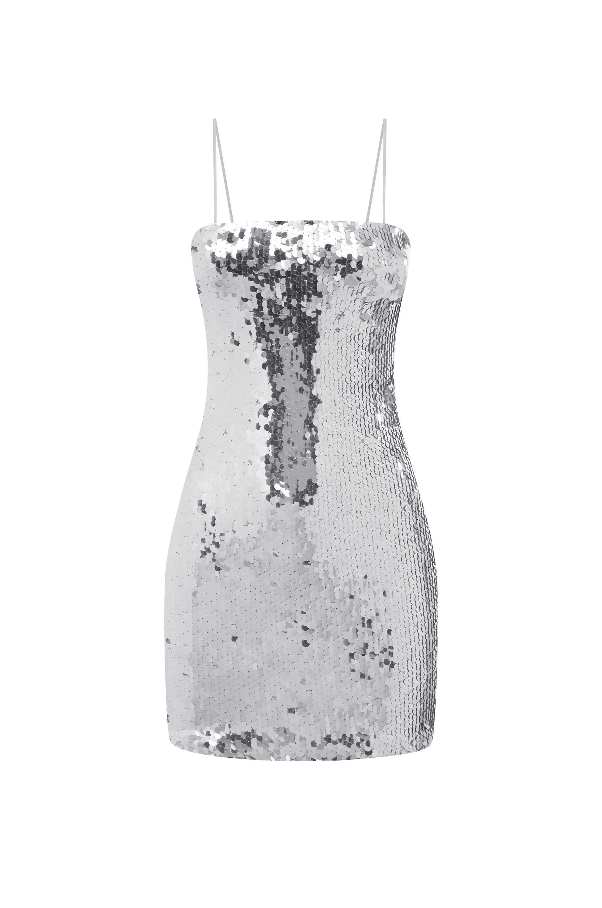 VESINA MINI DRESS - SILVER - VESINA-MINI-DRESS