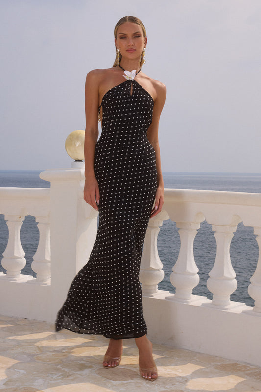 VIELLA MAXI DRESS - BLACK POLKA XXL - VIELLAMAXIDRESSBLACKPOLKA_9