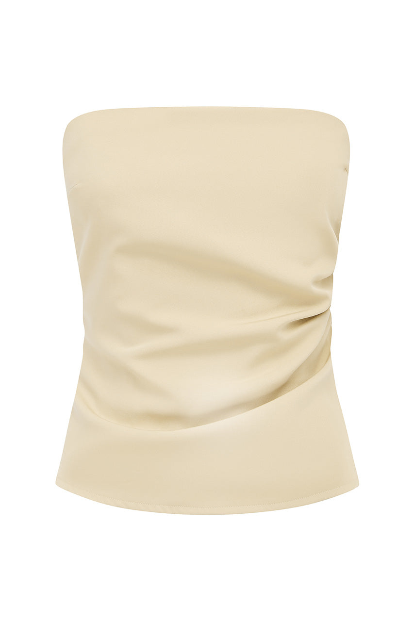 WINIFRED STRAPLESS TOP - SAND - WINFREDSTRAPLESSTOPSAND