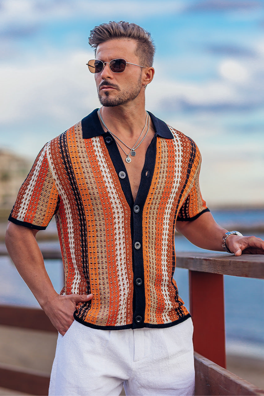 TIMMY SHIRT - ORANGE MULTI - antonio.pozo-TimmyShirtxOscarPantwhite1