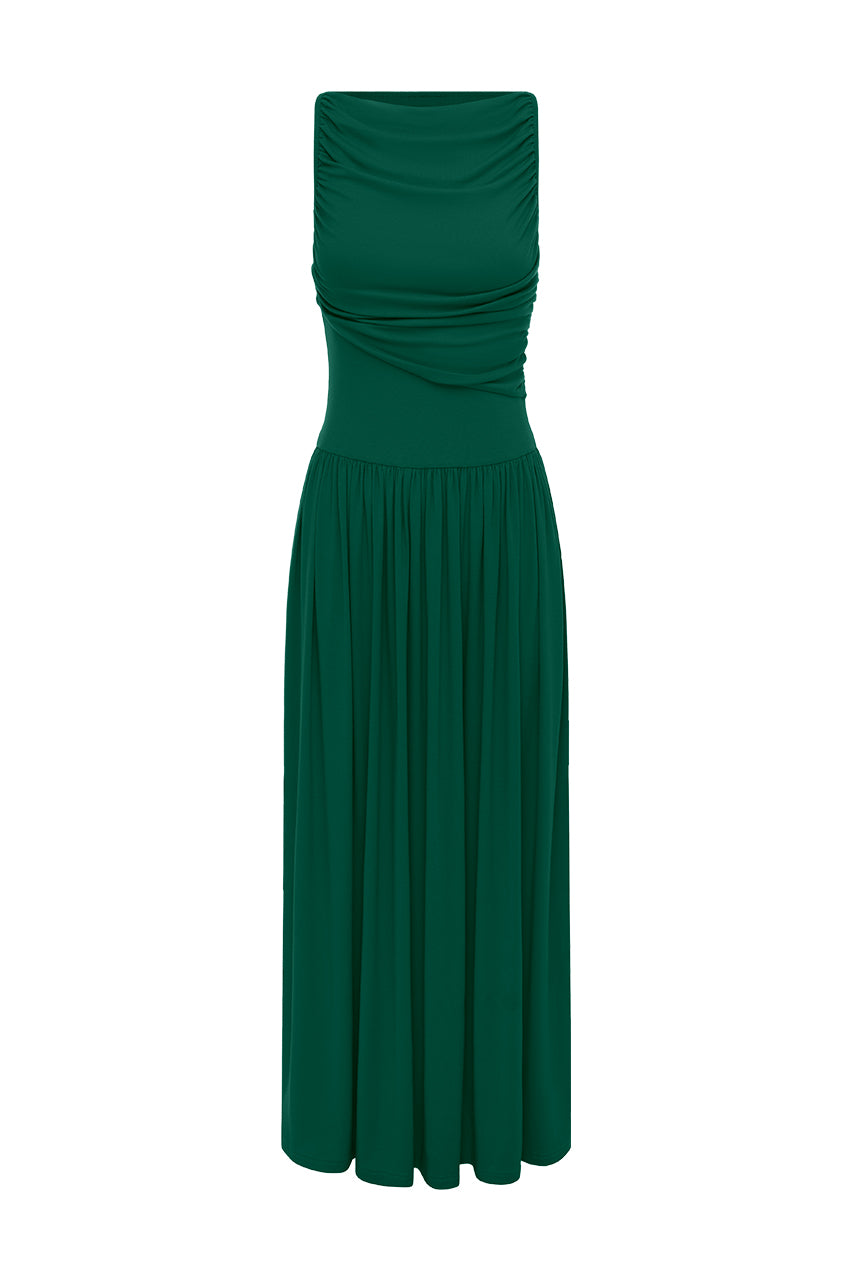 NALLA MAXI DRESS - EMERALD - emerald-ghost-resized