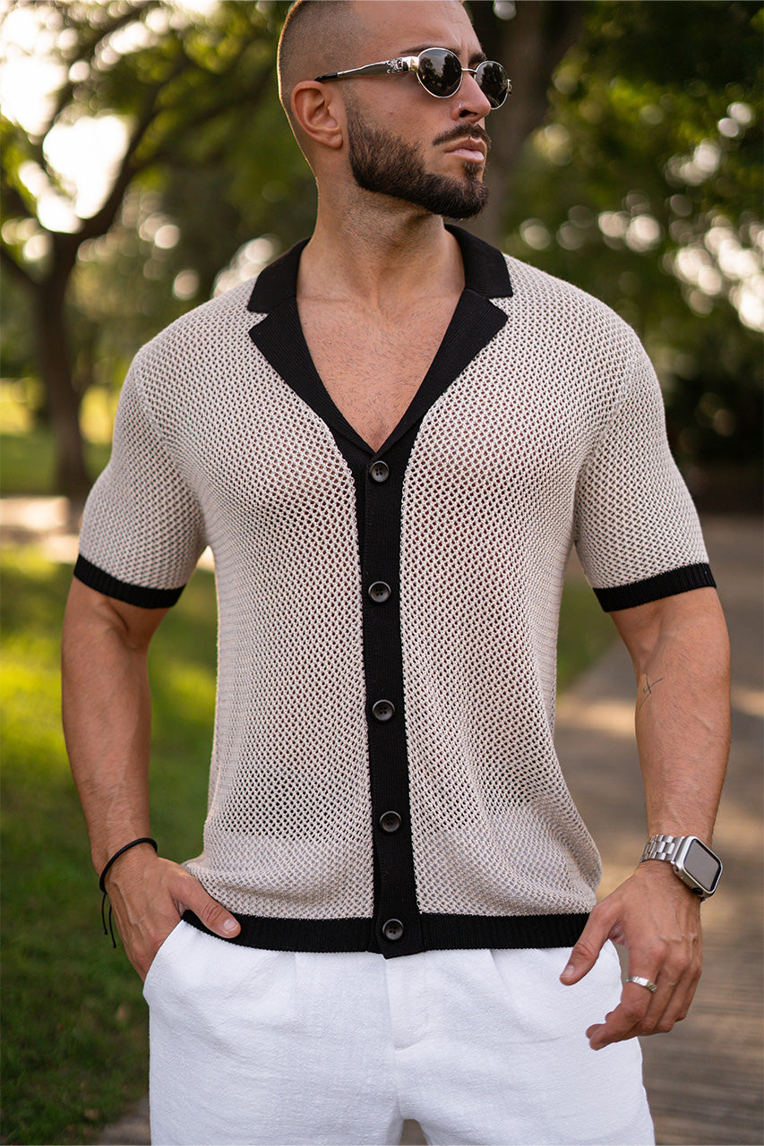 CASPER KNIT SHIRT - GREY MARBLE - karlbeadle888-CasperKnitShirtGreyMarble5