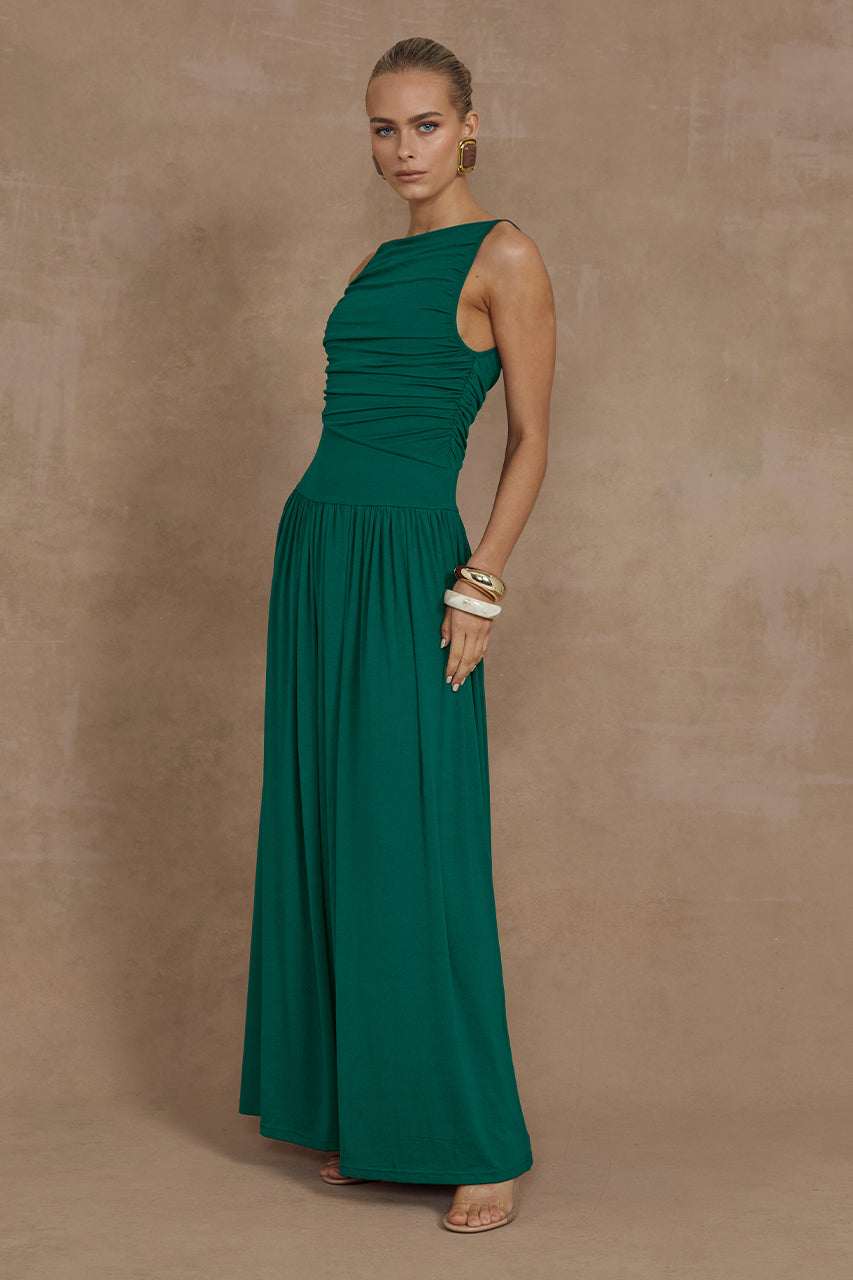 NALLA MAXI DRESS - EMERALD - nalla-emerald-2-resized