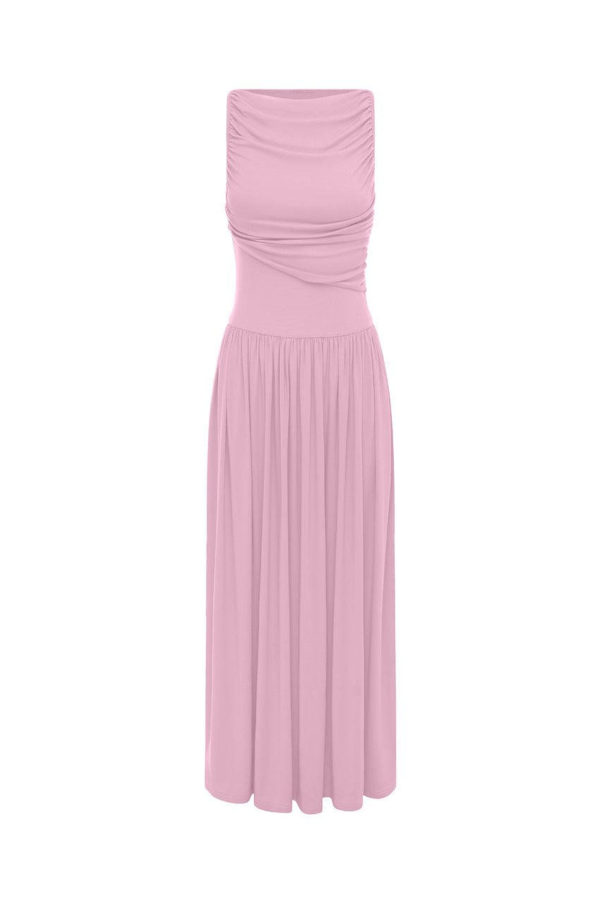 NALLA MAXI DRESS - PINK - nalla-ghost