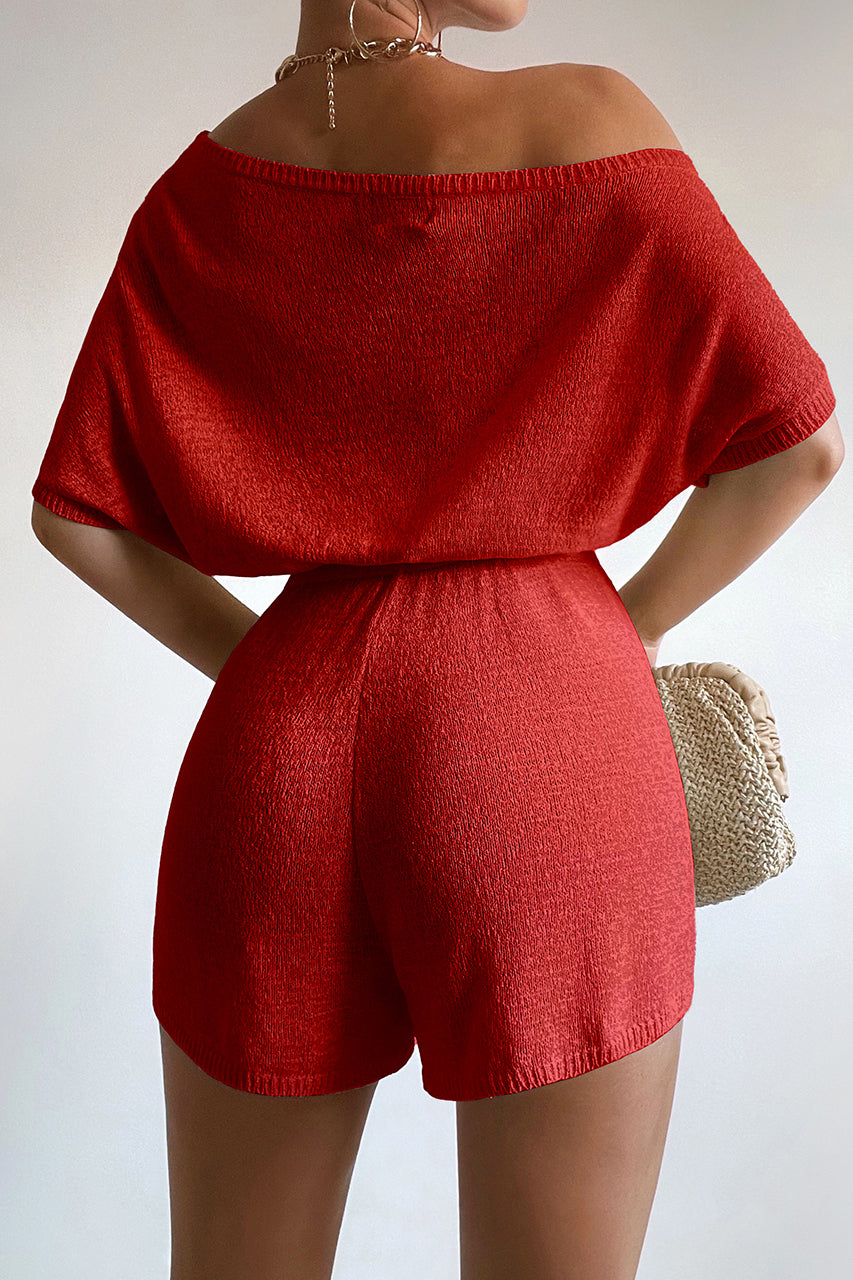 MIAMI KNIT PLAYSUIT - RED - playsuit-back-red-1