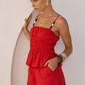 KOAH ELASTICATED SHORTS - RED