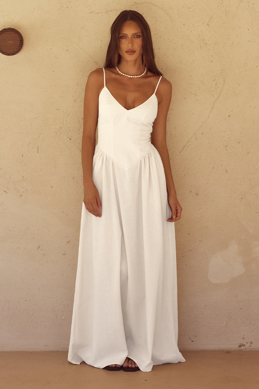 ZEPHY MAXI DRESS - WHITE XL - zephy-white-3_5ce731f6-fedb-415c-a85d-2cfa4edd7a44