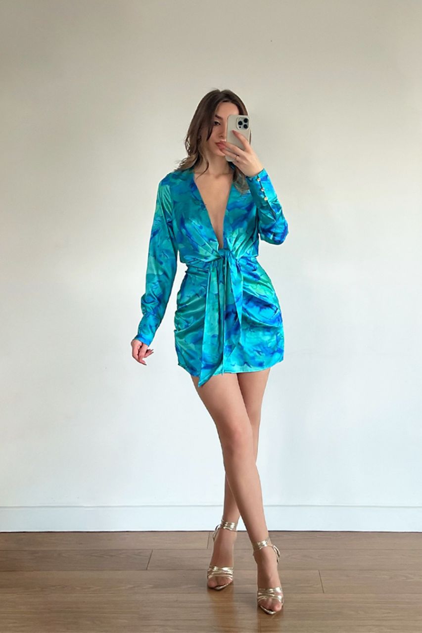 RUBY LEXANA DRESS - BLUE FLORAL - 11