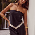 TINA SCARF TOP - BLACK