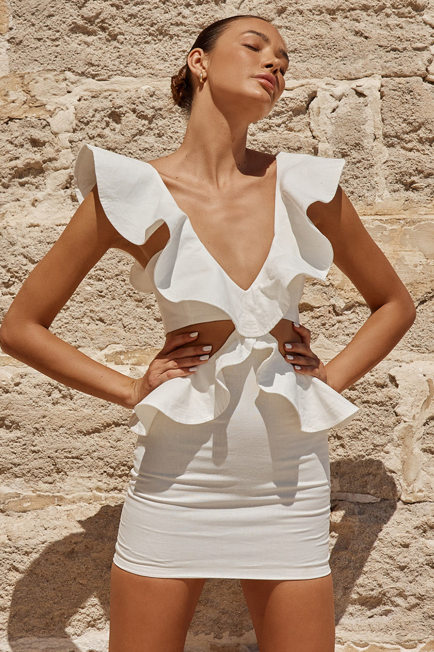Nassau Mini Dress - White - 57_1779c629-bc3f-4090-b5ba-f648d27277e2