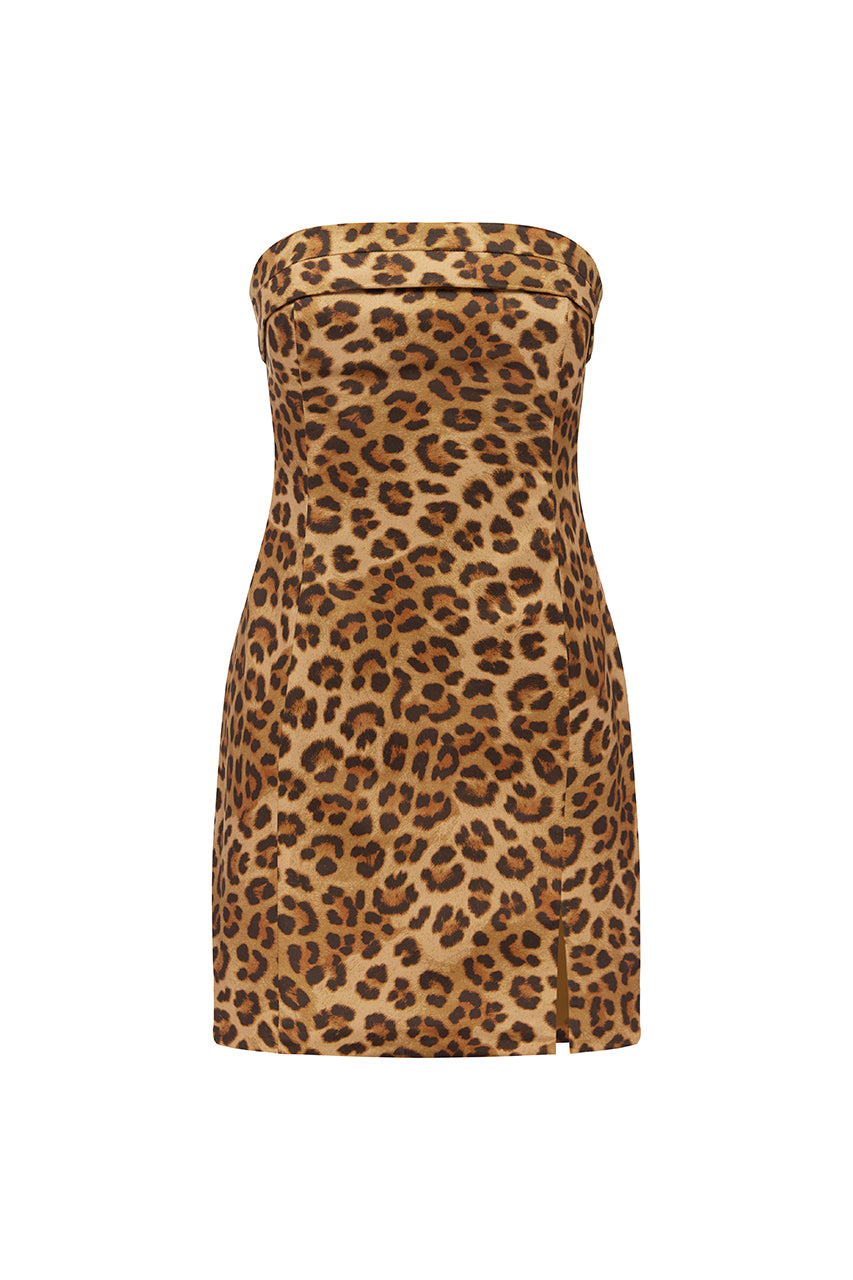Jade Mini Dress - Leopard - leopard_6519a2b2-3422-4fbe-bd03-ad4bcd5006f3